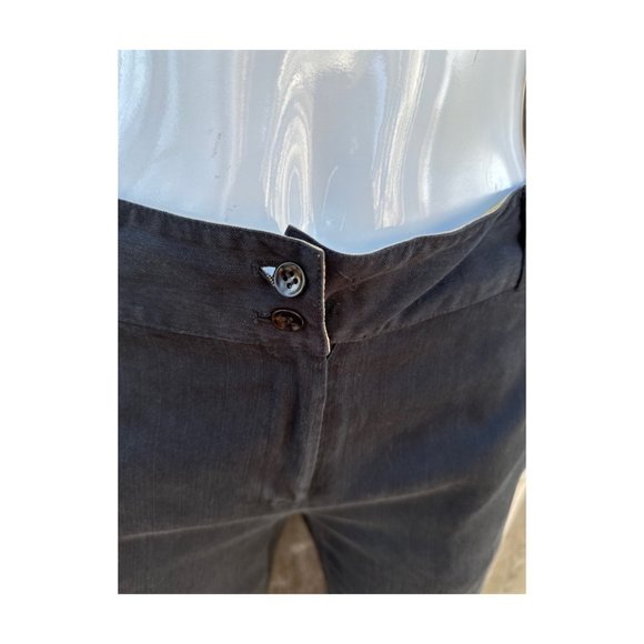 Tommy Bahama Black Silk Cuffed Trousers Cropped Mid Rise Sz 6 - Picture 5 of 10